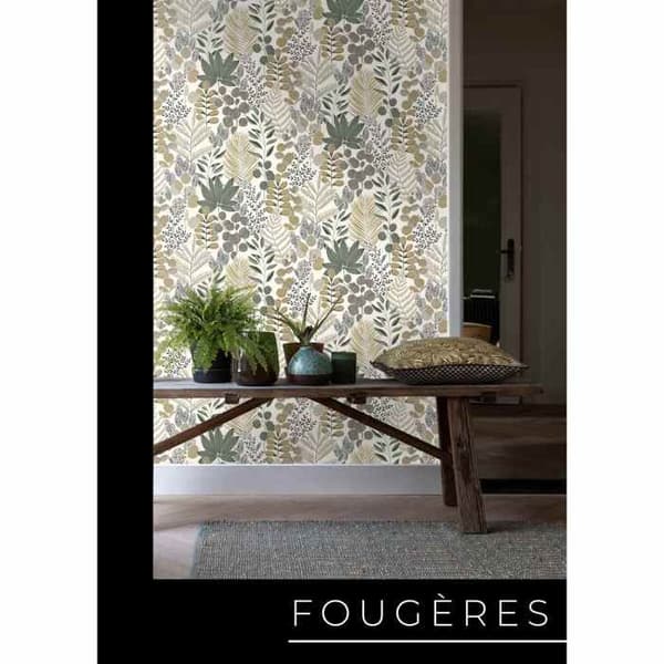 papper tapet 465334 tapet blommor floral 53 x 1005 cm Rasch Selection beige grön