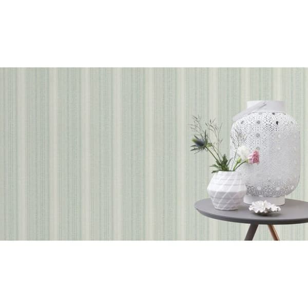 Rasch 652123 Non-woven tapet Ränder 0.53 x 10.05 m Grön