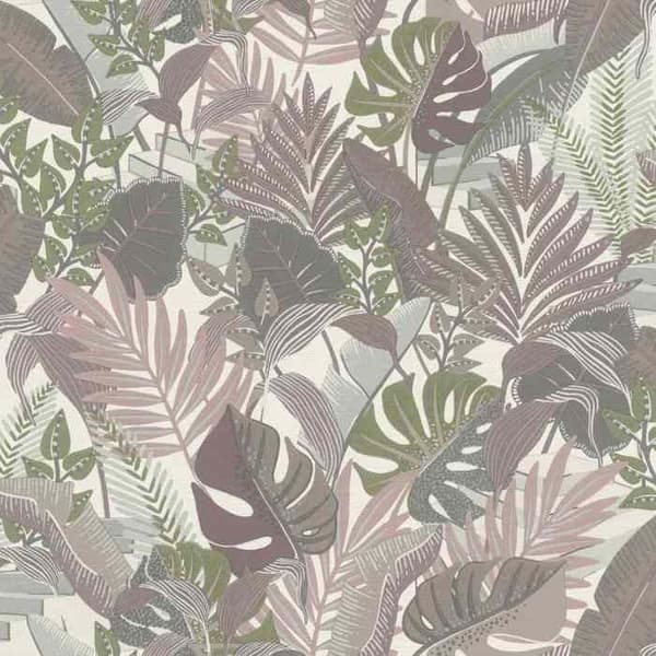 Rasch Tropical House 687859 Non-woven tapet Botanisk 0.53 x 10.05 m Färgglad