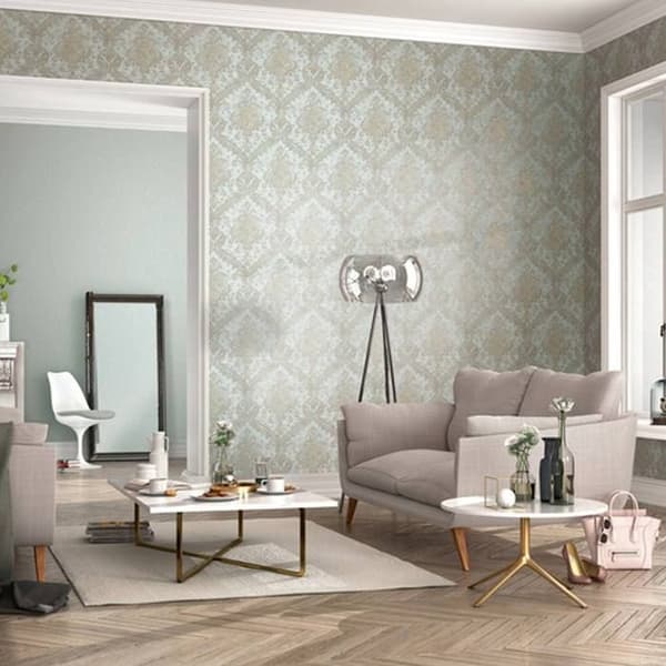Rasch tapet non-woven Classic-Chic blå guld 10,05 m x 0,53 m Saphira 420531
