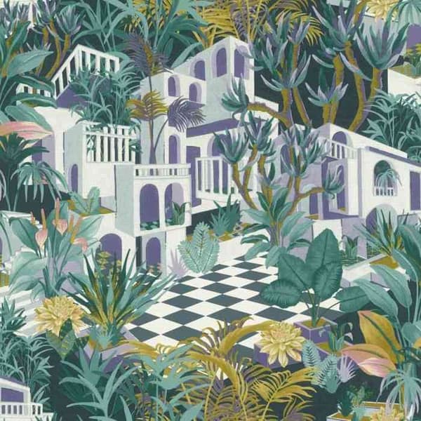 Rasch Tropical House 687415 Non-woven tapet Botanisk 0.53 x 10.05 m Färgglad