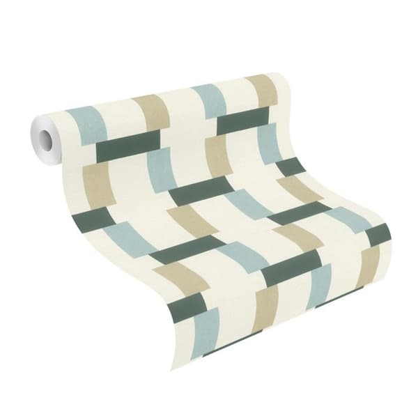 papper utan väv 868821 grafiskt papper 53 x 1005 cm Rasch Symphony grön