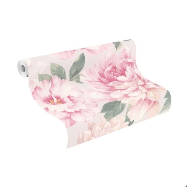 tapet i papper 201345 blommigt tapet 53 x 1005 cm Rasch Selection Rosa