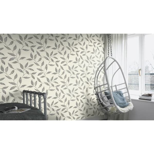 Rasch non-woven tapet grå botanisk beige 10,05 m x 0,53 m tapetbyte II 651249