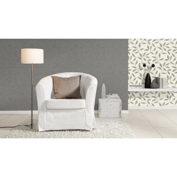 Rasch non-woven tapet grå botanisk beige 10,05 m x 0,53 m tapetbyte II 651249