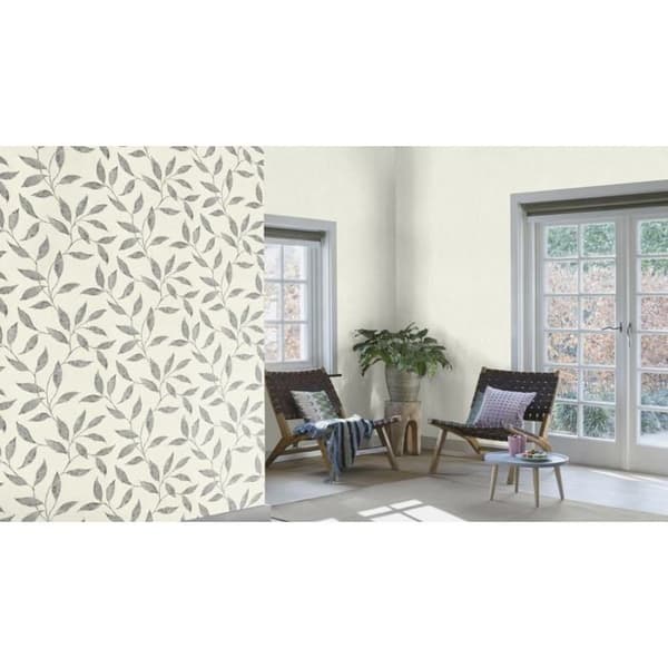 Rasch non-woven tapet grå botanisk beige 10,05 m x 0,53 m tapetbyte II 651249