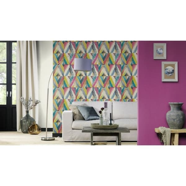 Rasch Kalahari 704051 Non-woven tapet 3D-effekt 0.53 x 10.05 m Färgglad