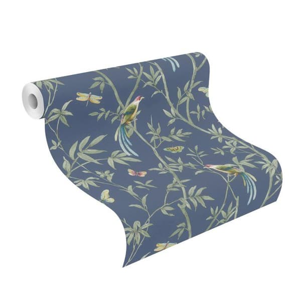 Non-woven tapeter - blå - grön - djur - mönstrade tapeter - 690606 - Urval - Rasch