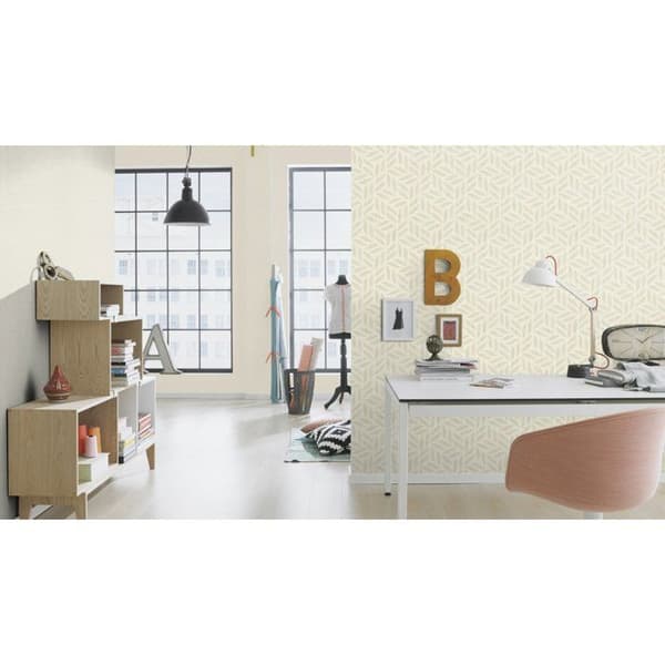 Rasch tapet non-woven Floral Beige vit 10,05 m x 0,53 m Kalahari 704624