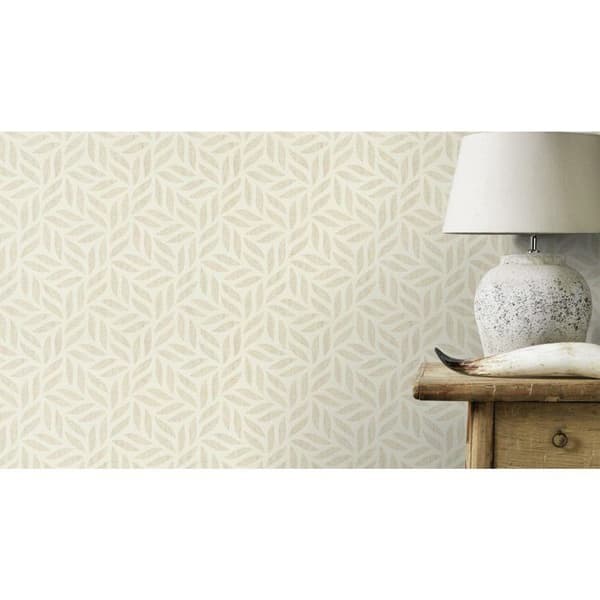 Rasch tapet non-woven Floral Beige vit 10,05 m x 0,53 m Kalahari 704624