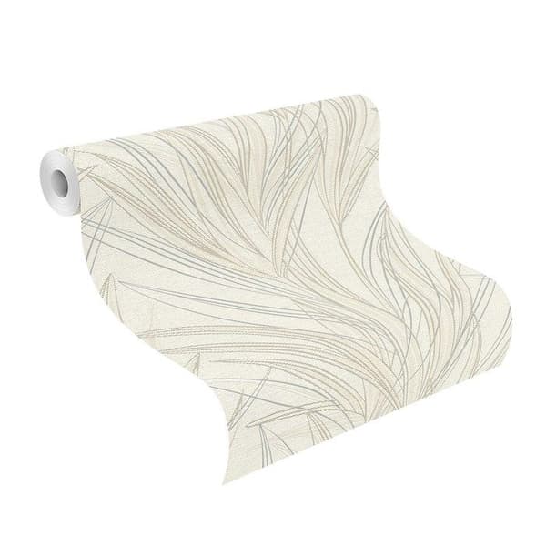 Rasch 654004 Non-vävt tapet Botanisk 0.53 x 10.05 m Beige Vit