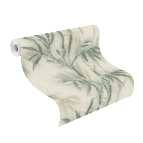 non-woven wallpaper 690507 wallpaper trees leaves 53 x 1005 cm Rasch Selection beige green