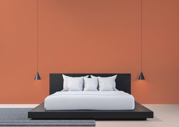 Enfärgad Tapet M1-No.1215 Non-woven Tapet Orange Enfärgad Tapet Enfärgad