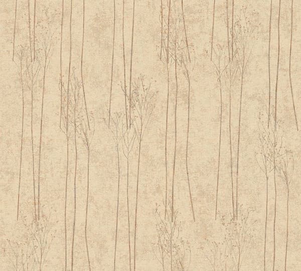 TADESSI tapet träd löv Aurora M1-No.1741 tapet non-woven gul beige skog vardagsrum sovrum kök