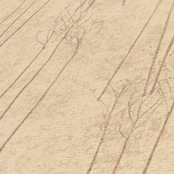 TADESSI tapet träd löv Aurora M1-No.1741 tapet non-woven gul beige skog vardagsrum sovrum kök