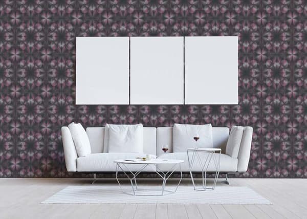 TADESSI tapet 3D optik Margherita M1-No.1809 non-woven tapet röd lila svart vardagsrum sovrum kök