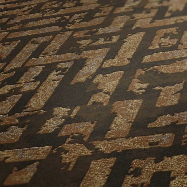 TADESSI grafiskt tapet Meo M1-No.1822 oinspirerat tapet brun guld geometrisk vardagsrum sovrum kök