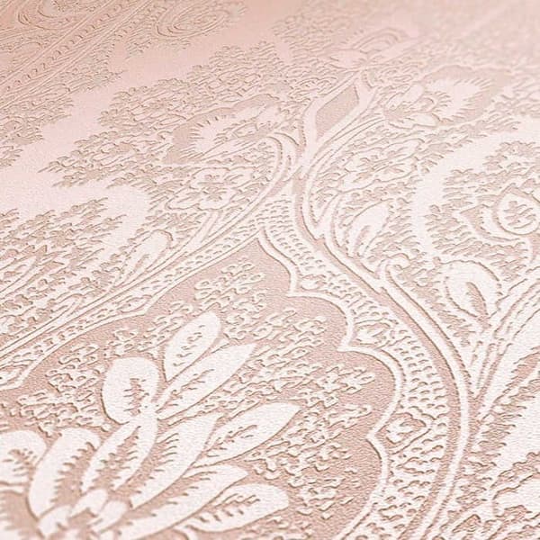 TADESSI Barocktapet Samuel M1-No.1853 Non-woven tapet rosa Klassiska ornament för vardagsrum sovrum kök...
