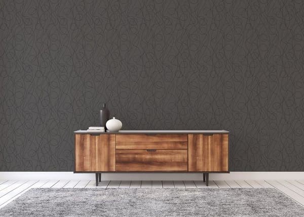 Grafiskt Tapet Meo M1-No.2098 Antracit Svart Geometrisk