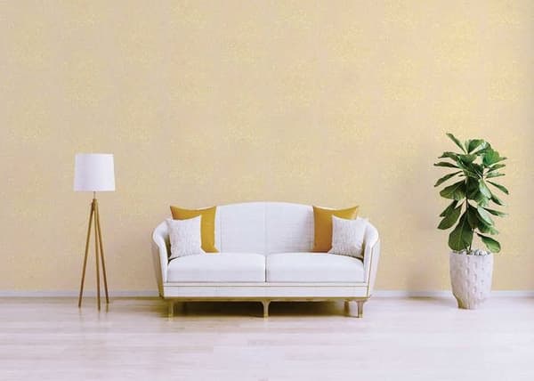 Tapet Blommor M1-No.2165 Non-woven tapet Guld Kräm Blommig Abstrakt
