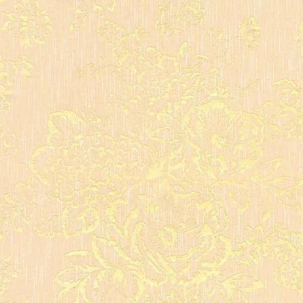 Tapet Blommor M1-No.2165 Non-woven tapet Guld Kräm Blommig Abstrakt