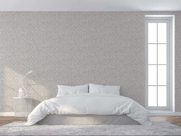 TADESSI grafiskt tapet Meo M1-No.1818 non-woven tapet vit silver geometrisk för vardagsrum sovrum kök...