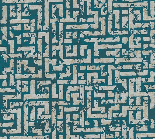 TADESSI grafiskt tapet Meo M1-No.1820 non-woven tapet havsblå guld geometrisk för vardagsrum sovrum kök