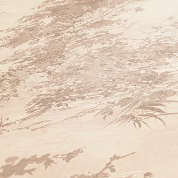Tapet Blad M1-No.2119 Non-vävt tapet Beige Skog Natur Rosa