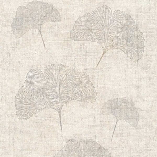 Vintage Pino M1-No.57 non-woven tapet beige silver blommönster natur