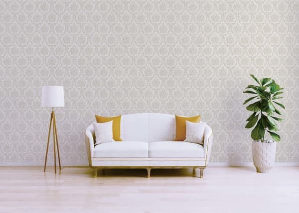 Barocktapet Giulia M1-No.232 Grå Beige Tapet med ornamenter