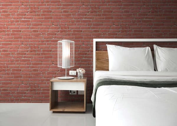 Papper Tapet Pierre Luano M1-No.108 Röd Beige Pierre Mur Tegel
