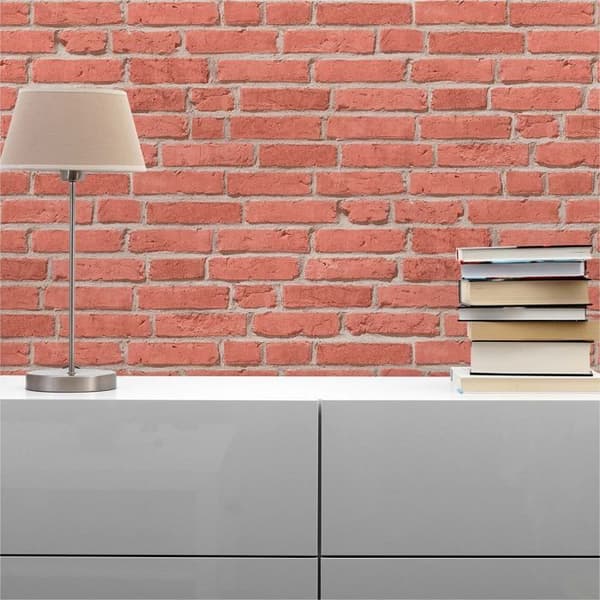Papper Tapet Pierre Luano M1-No.108 Röd Beige Pierre Mur Tegel