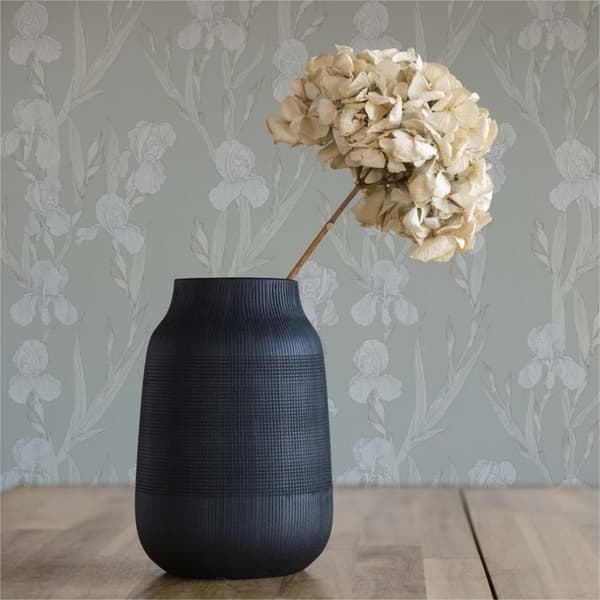 Tapet Blommor Valentin M1-No.1377 Non-woven tapet Grå Vit Blommig