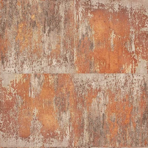 Pappers tapet Urban M1-No.153 Non-vävd tapet Orange Brun Använt utseende
