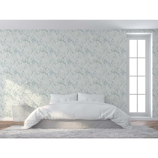 Eleonora marmoreffekt tapet M1-No.164 | Non-woven tapet | Vit | Grå | Modern