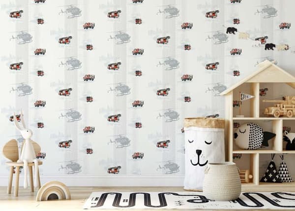 A.S. Creation Little Stars 358131 tapet barnrum non-woven 0.53 m x 10.05 m grå