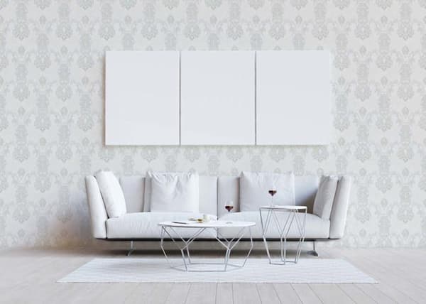 Barocktapet Giulia M1-No.167 Vit tapet med ornamenter