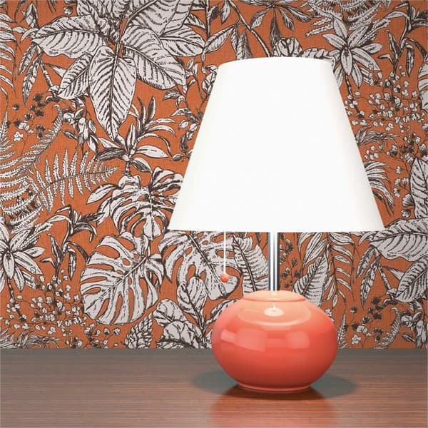 Tapet Träd Löv M1-No.1355 Non-woven tapet Orange Vit Blommig