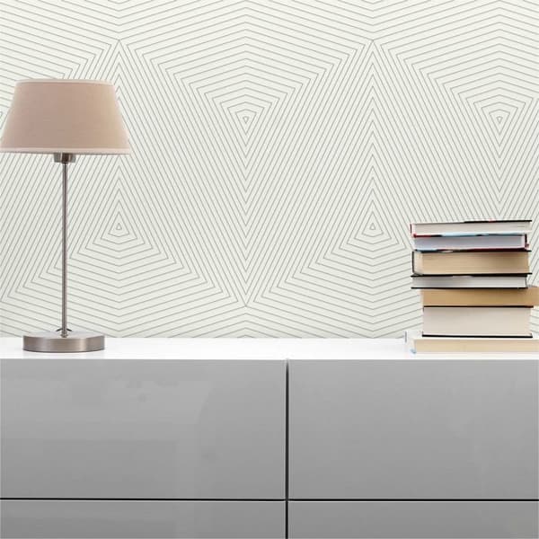Grafiskt Tapet Noan M1-No.1359 Non-Woven Tapet Vit Geometrisk