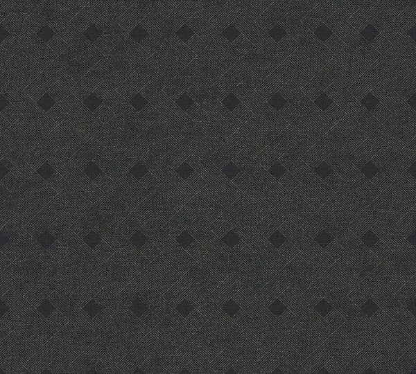 M1-No.1350 Takpapper Non-vävt Metallic Svart Geometrisk