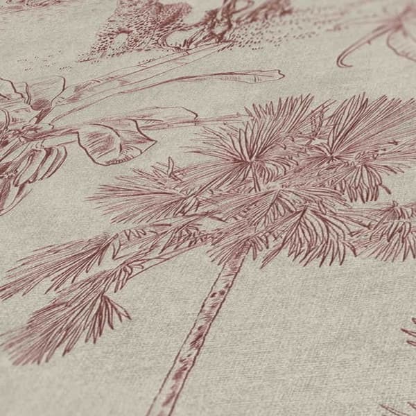 Tapet Träd Löv M1-No.1334 Non-woven tapet Brun Röd Natur
