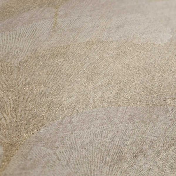 Tapet Blommor M1-No.1332 Non-woven tapet Beige Metallisk Floral