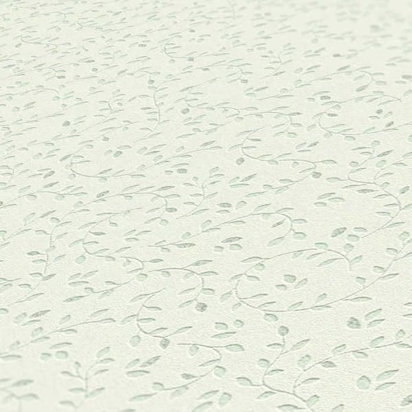 Papier Peint Fleurs Pino M1-No.1327 Non-vävt tapet Grön Metallisk Blommig