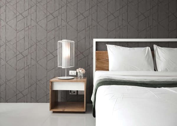 Grafiskt Tapet Tino M1-No.287 Grå Silver Geometrisk Tapet