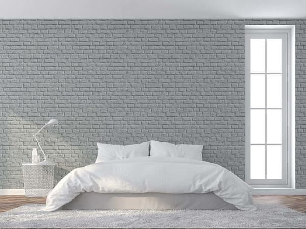 Papper Väv Pierre Fabio M1-No.272 Väv inramad Grå Mur Sten Tegel