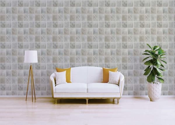 Tapet Kakel M1-No.359 Beige Grå Tapet Lantligt Hem