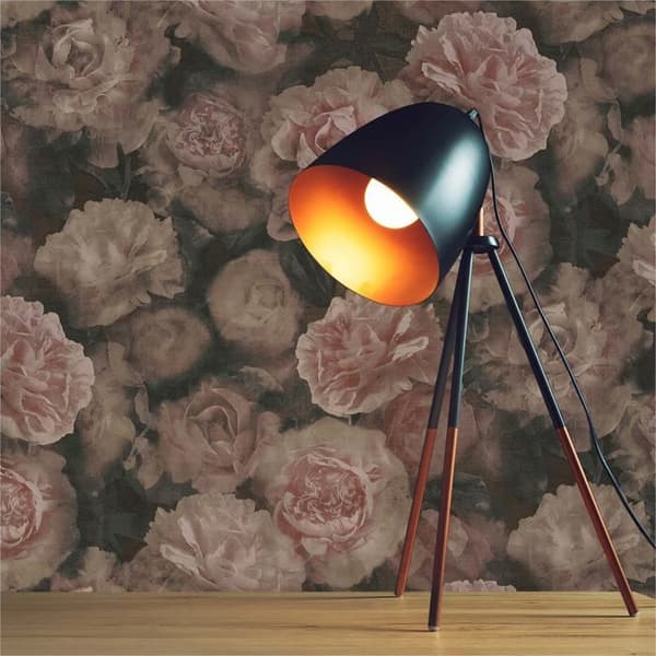 Papper Tapet Rosor M1-No.377 Röd Ros Tapet med Blommor Floral