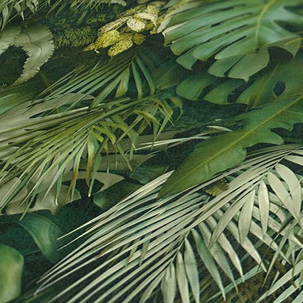 Tapet Skog och Löv Aurora M1-No.340 Grön Tapet Palmträd