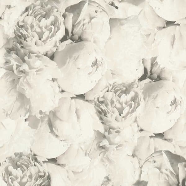 Papper Tapet Blommor M1-No.375 Beige Kräm Blommigt Papper Tapet Natur