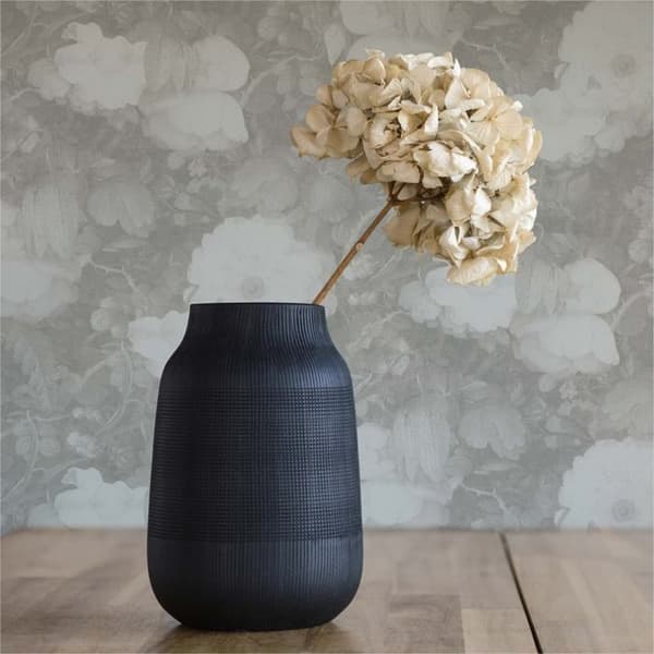 Tapet Blommor M1-No.278 Grå Vit Blommigt Tapet Natur